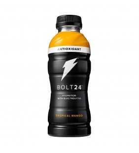 BOLT24 Fueled by Gatorade, Hydration with Antioxidants and Electrolytes, Tropical Mango, 16.9 oz Bottle