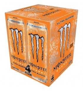 Monster Ultra Sunrise Energy Drink, 16 Fl. Oz., 4 Count
