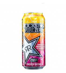 Rockstar Pure Zero Energy Drink, Tangerine Mango Guava Strawberry), 16 oz Can