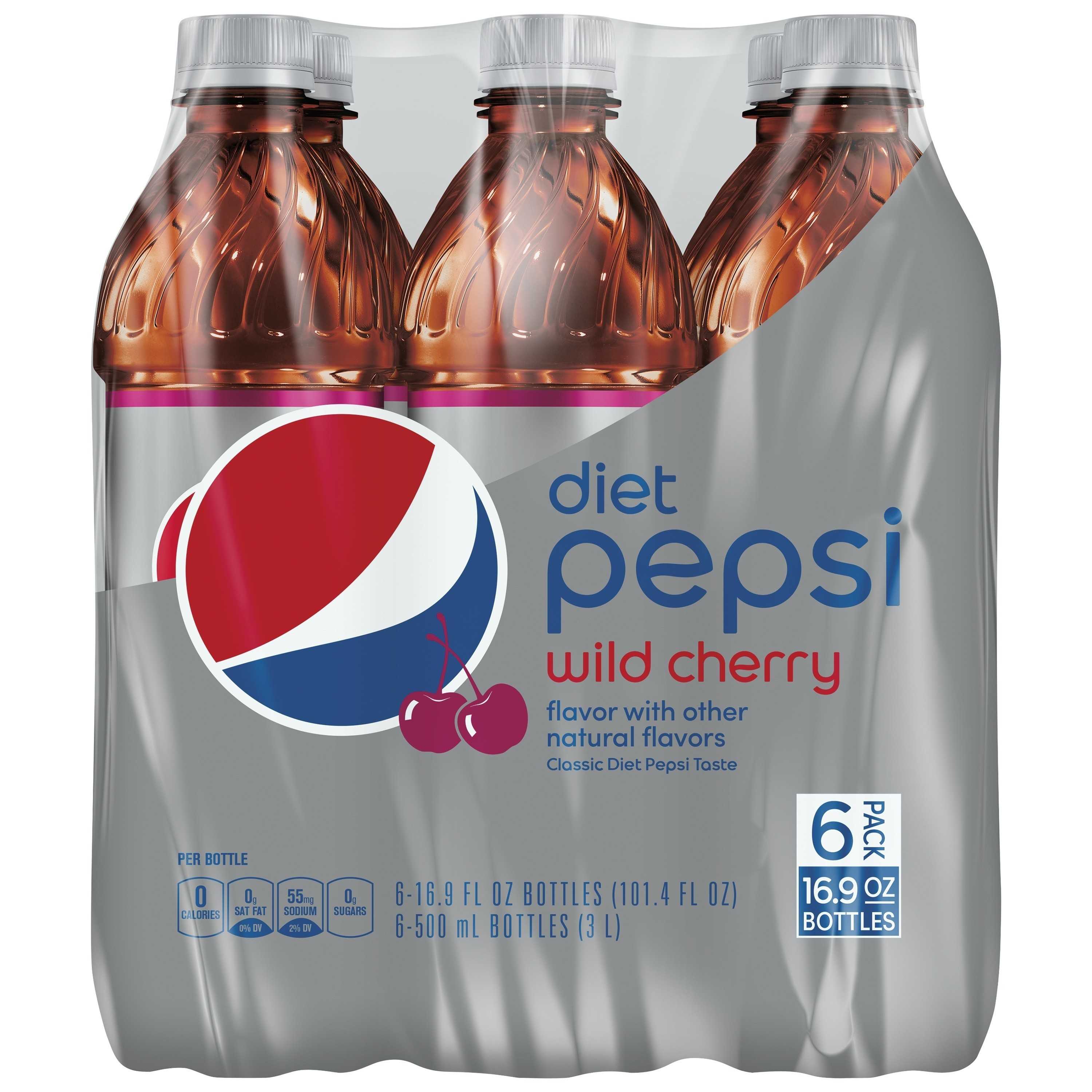 Diet Pepsi Wild Cherry Soda, 16.9 Fl. Oz., 6 Count