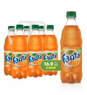 Fanta Caffeine-Free Soda, Orange, 16.9 Fl Oz, 6 Count