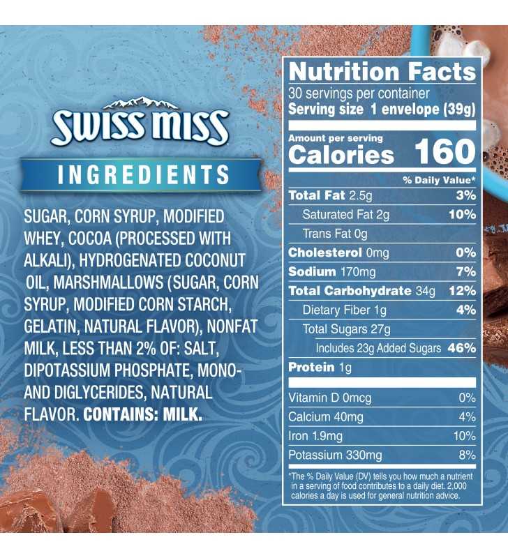 Swiss Miss Marshmallow Hot Cocoa Mix (30) 1.38 Ounce Envelopes