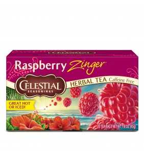 Celestial Seasonings Raspberry Zinger Herbal Tea, Tea Bags, 20 Ct