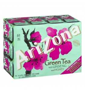 Arizona Green Tea with Ginseng and Honey, 11.5 Fl Oz Cans (12-Pack)