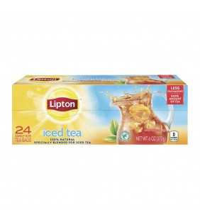 Lipton Family-Size Iced Unsweetened Tea, Tea Bags 6 oz 24 Count