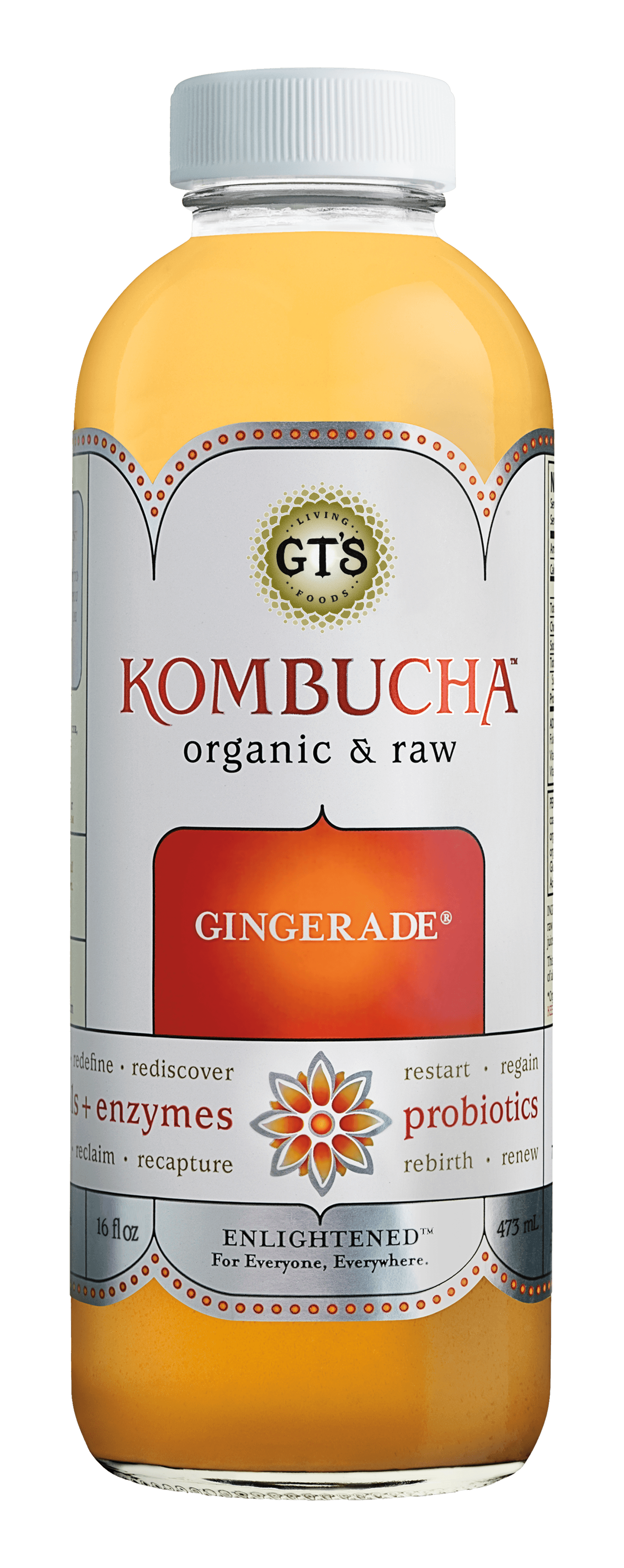GT'S Enlightened Organic & Raw Kombucha Gingerade, 16 Fl. Oz.