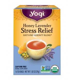 Yogi Tea, Honey Lavender Stress Relief Tea, Tea Bags, 16 Ct, 1.02 OZ