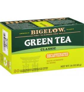 Bigelow Classic Green Tea Decaffeinated, Tea Bags, 20 Ct