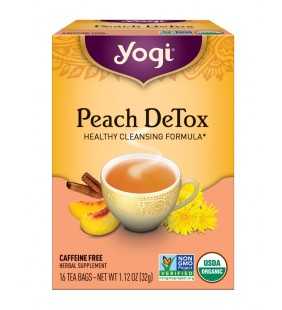 Yogi Tea, Peach DeTox Herbal Tea, Tea Bags, 16 Ct
