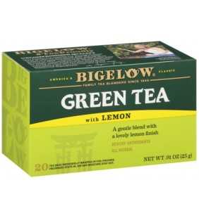 Bigelow Green Tea with Lemon, Tea Bags, 20 Ct