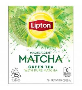 Lipton Pure Matcha Green Tea, Tea Bags, 15 Ct