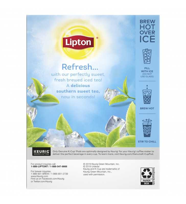Lipton Iced Tea K-Cup Pods Southern Sweet Tea, 24 Pods