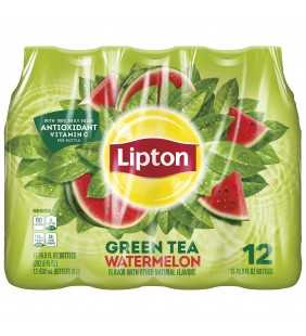 Lipton Green Tea Watermelon, 16.9 oz Bottles, 12 count