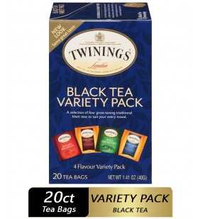 Twinings of London Variety Pack Black Tea Bags , 20 Ct., 1.41 oz.
