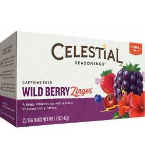 Celestial Seasonings Wild Berry Zinger Herbal Tea - 20 CT