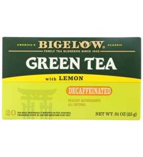 Bigelow Decaffeinated Green Tea With Lemon, 20 Bags
