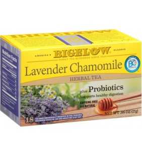 Bigelow Lavender Chamomile plus Probiotics, Herbal Tea, Tea Bags, 18 Ct