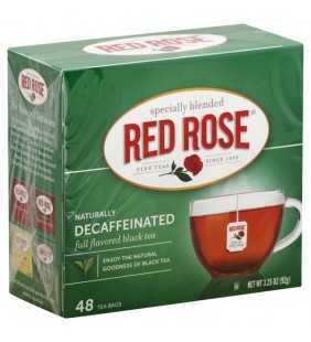 Red Rose, Naturally Decaffeinated Black Tea, Tea Bags, 48 Ct