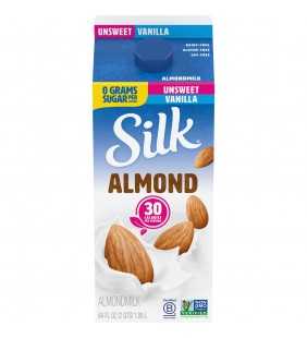 Silk Unsweetened Vanilla Almondmilk, Half Gallon