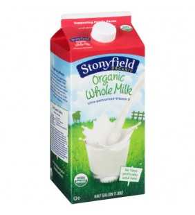 Stonyfield Organic Whole Milk, Half Gallon