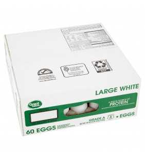 Great Value Large White Eggs, 60 count, 120 oz