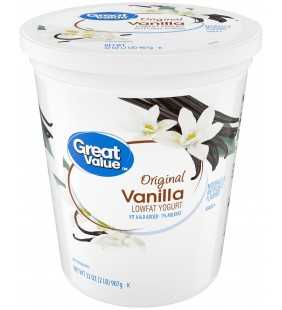 Great Value Lowfat Vanilla Yogurt, 32 oz
