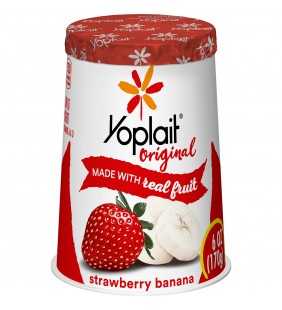 Yoplait Original Strawberry Banana Low-Fat Yogurt, 6 Oz.