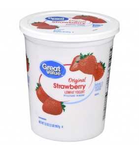 Great Value Lowfat Strawberry Yogurt, 32 oz
