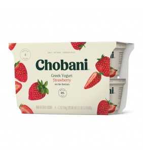 Chobani® Non-Fat Greek Yogurt, Strawberry on the Bottom 5.3oz, 4-pack