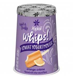 Yoplait Whips! Orange Creme Low-Fat Yogurt, Mousse 4 Oz.