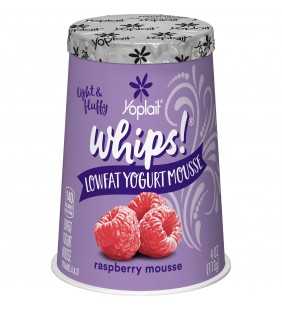 Yoplait Whips! Raspberry Low-Fat Yogurt, Mousse 4 Oz.