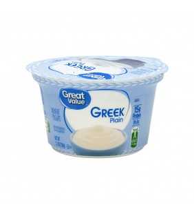 Great Value Greek Plain Nonfat Yogurt, 5.3 oz