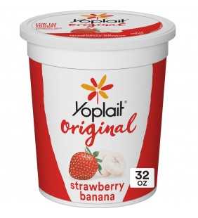 Yoplait Original Yogurt, Strawberry Banana, 32 oz