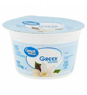 Great Value Greek Vanilla Nonfat Yogurt, 5.3 oz