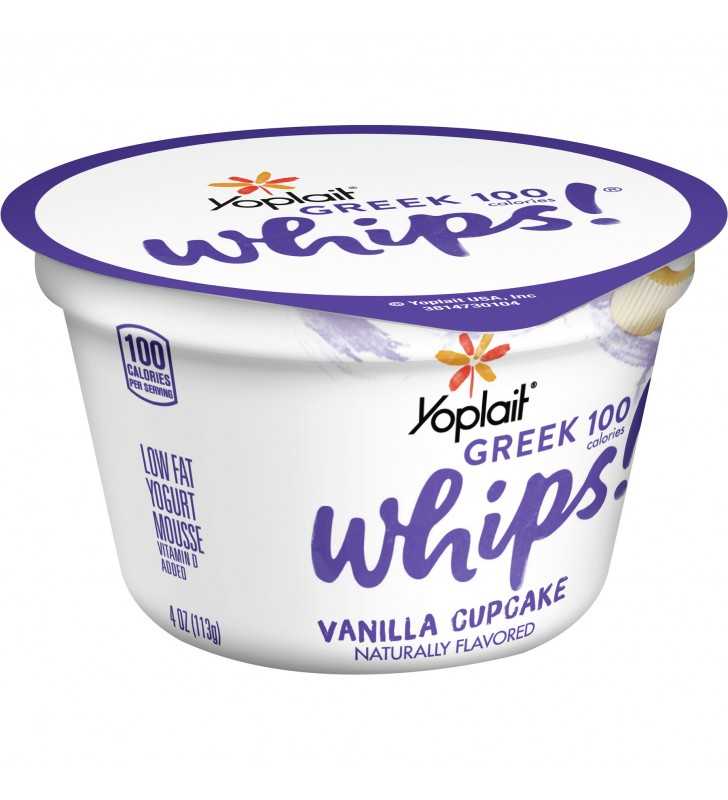 Yoplait Greek 100 Whips! Vanilla Cupcake Yogurt, 4 Oz.