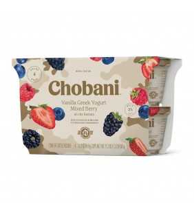 Chobani® Hero Batch, Vanilla Greek Yogurt with Mixed Berry on the Bottom 5.3oz, 4-pack