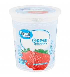 Great Value Greek Strawberry Nonfat Yogurt, 32 oz
