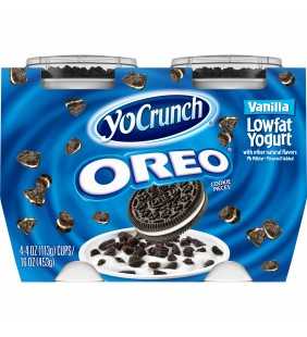 YoCrunch Lowfat Vanilla with OREO Yogurt, 4 Oz. Cups, 4 Count