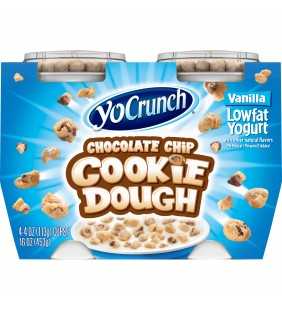 YoCrunch Lowfat Vanilla with Cookie Dough Yogurt, 4 Oz. Cups, 4 Count