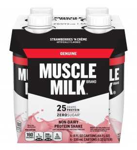 Muscle Milk Genuine Protein Shake, 25g Protein, Strawberries 'N Creme, 11 Fl Oz, 4 Count