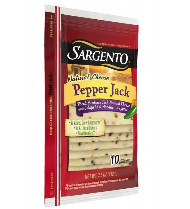Sargento® Sliced Pepper Jack Natural Cheese, 10 slices