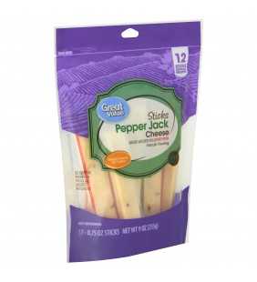 Great Value Pepper Jack Cheese Sticks, 0.75 oz, 12 count