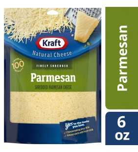Kraft Finely Shredded Parmesan Shredded Cheese, 6 oz Bag