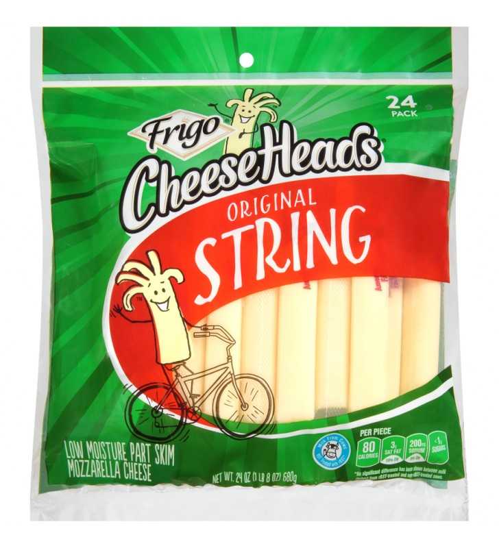 Frigo Cheese Heads Mozzarella String Cheese, 24 Oz., 24 Count