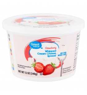 Great Value Strawberry Whipped Cream Cheese Spread, 12 oz