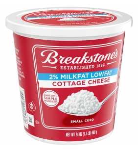 Breakstone's Small Curd 2% Milkfat Lowfat Cottage Cheese, 24 oz Tub