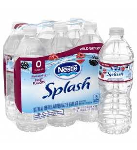 NESTLE SPLASH Water Beverage with Natural Fruit Flavor, Wild Berry Flavor, 16.9 fl oz. Plastic Bottles (6 Count)