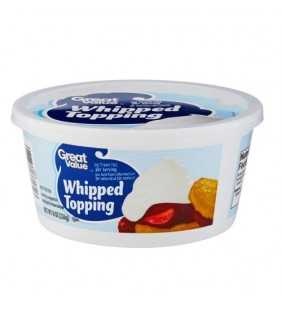 Great Value Whipped Topping, Whipped Topping with a Light Creamy Texture, 8 Ounces