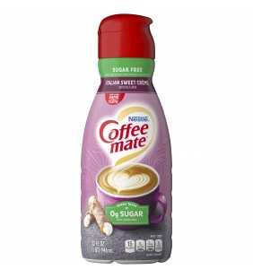 COFFEE MATE Sugar Free ITALIAN SERIES Sweet Crème Liquid Coffee Creamer 32 Fl. Oz. Bottle | Non-dairy, Lactose Free, Gluten Free
