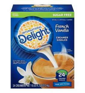 International Delight Sugar-Free French Vanilla Coffee Creamer Singles, 24 Count